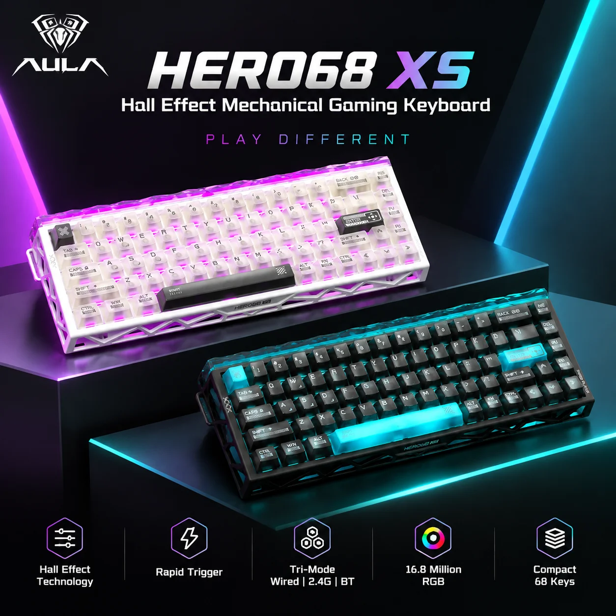 Gaming Keyboard Nearby - Tastiera da gioco wireless Aula Hero68