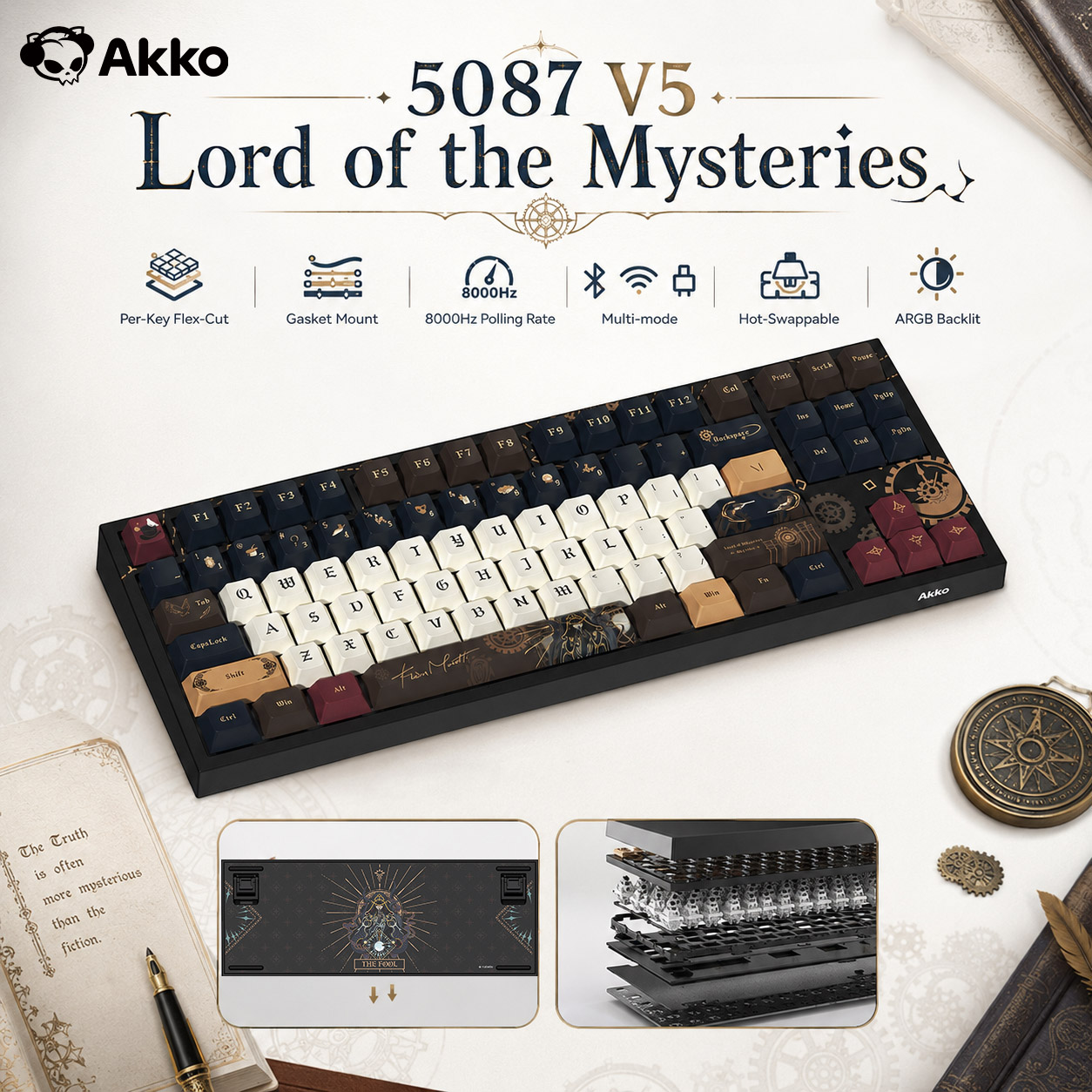 Gaming Keyboard Hot Swappable - Tastiera Meccanica Wireless Akko Lord of