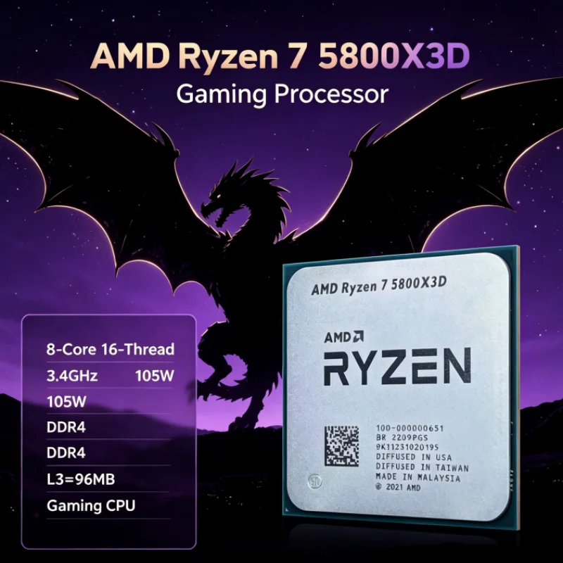 Processore AMD R7 5800X3D 96 M - Amd Cpu Ryzen 7 recensione e prezzo