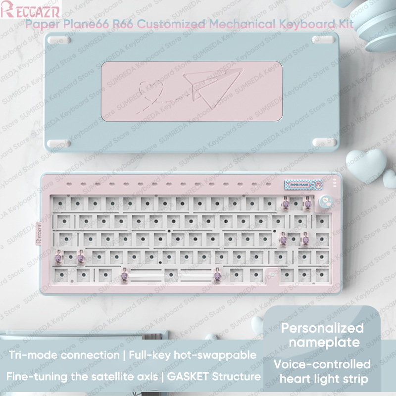 RECCAZR R66 Paper Plane66 Kit  - Gaming Keyboard Hot Swappable recensione e prezzo